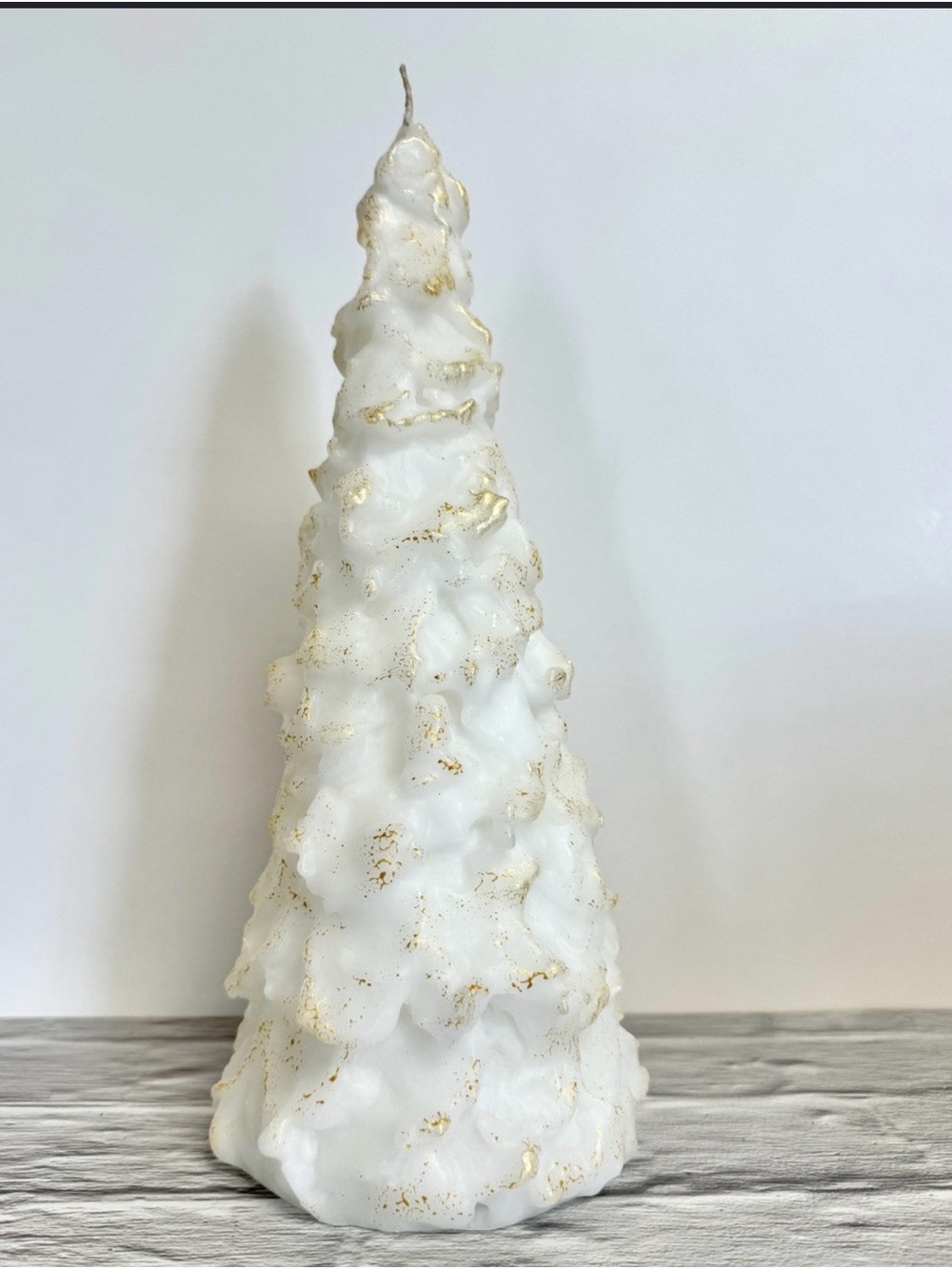 New! RAZ IMPORTS 4.25" X 8" WHITE CHRISTMAS TREE CANDLE